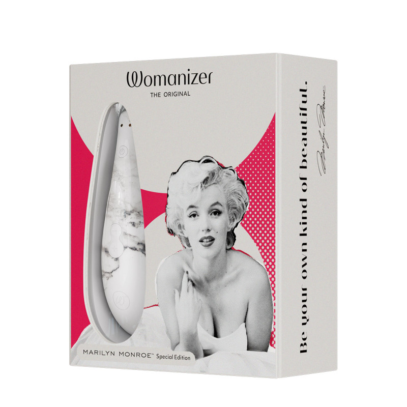 Вакуумный стимулятор клитора Womanizer Marilyn Monroe White Marble Вакуумный стимулятор клитора Womanizer Marilyn Monroe White Marble