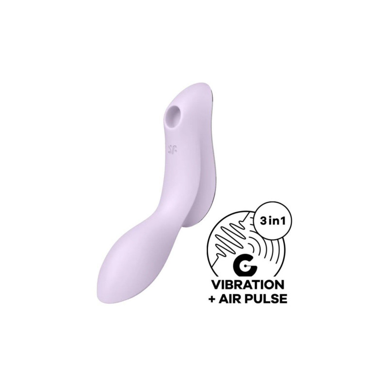 Вакуумний стимулятор з вібрацією Satisfyer Curvy Trinity 2 Violet Вакуумний стимулятор з вібрацією Satisfyer Curvy Trinity 2 Violet