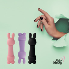 Мини-вибратор FeelzToys Mister Bunny с двумя насадками Розовый