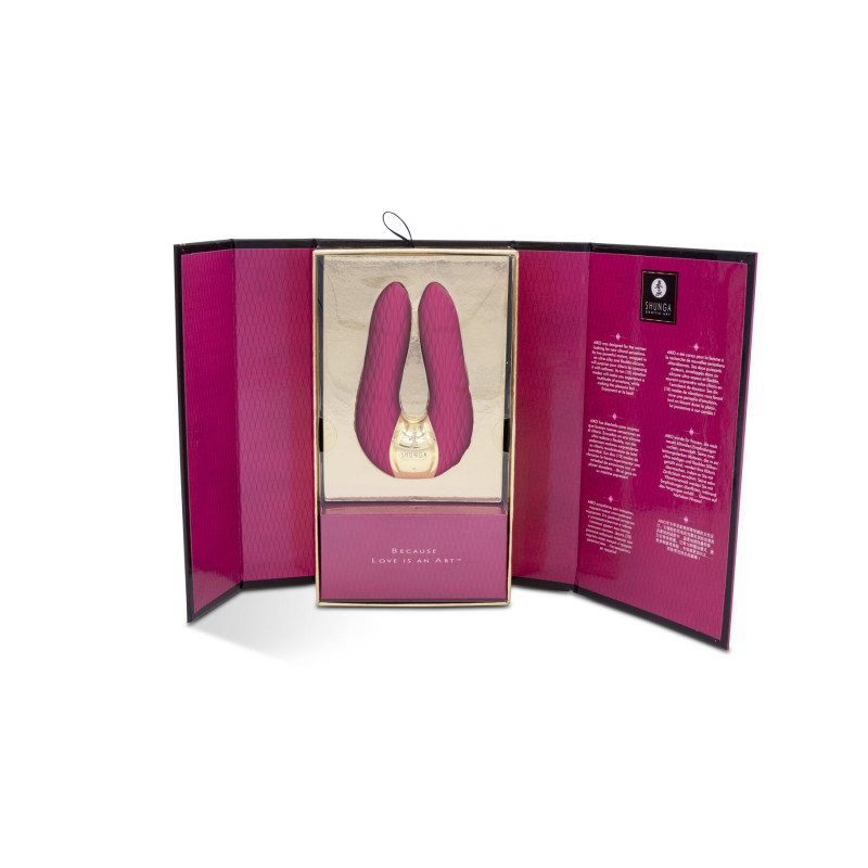 Вібратор для клітора Shunga Aiko Raspberry, гнучкі кінчики Вібратор для клітора Shunga Aiko Raspberry, гнучкі кінчики