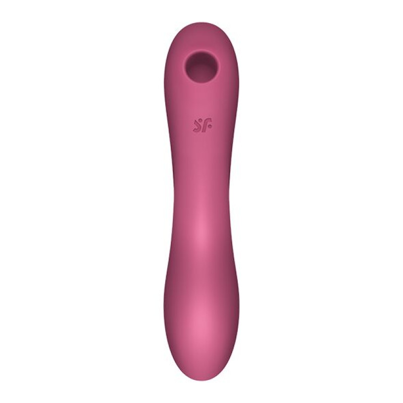 Вакуумний стимулятор із вібрацією Satisfyer Curvy Trinity 3 Red Вакуумний стимулятор із вібрацією Satisfyer Curvy Trinity 3 Red