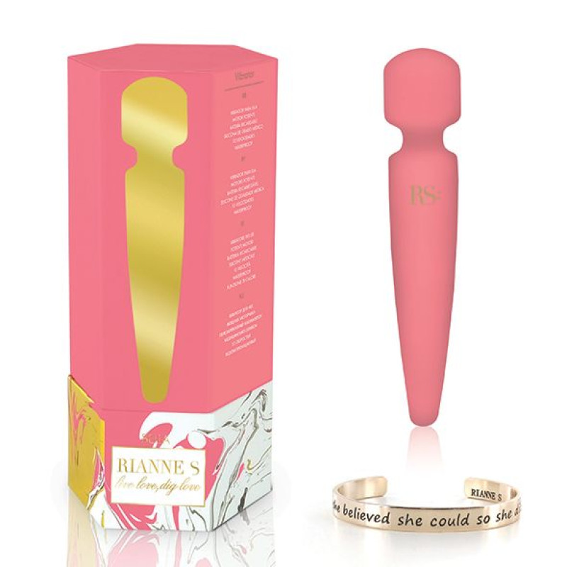 Вибромассажер Rianne S: Bella Mini Wand Кораловый, 10 режимов работы Вибромассажер Rianne S: Bella Mini Wand Кораловый, 10 режимов работы