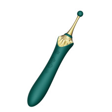 Мультифункциональный вибратор Zalo — Bess 2 Turquoise Green, 4 насадки, подогрев.