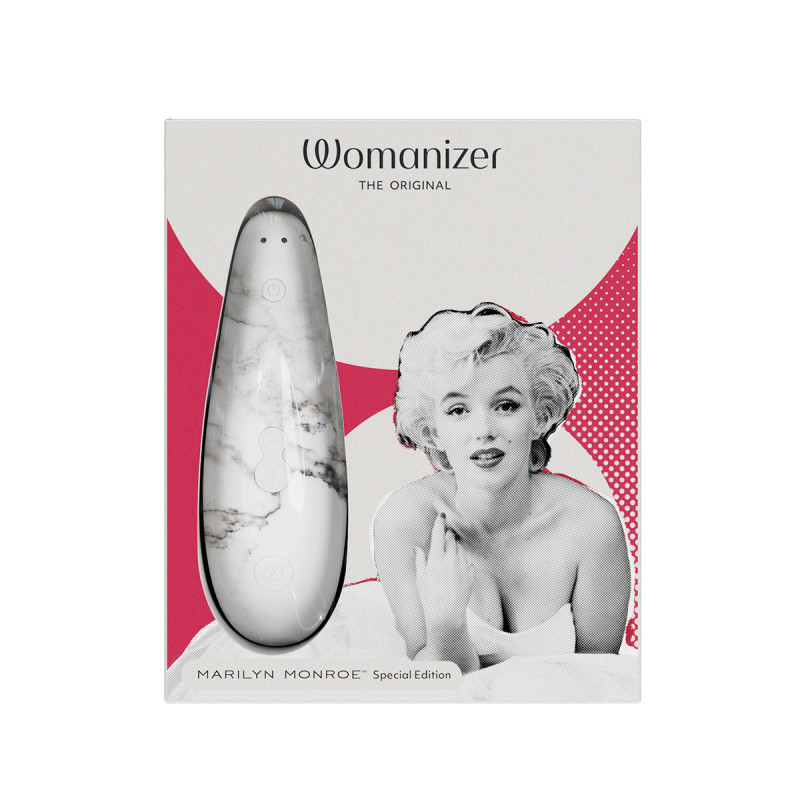Вакуумный стимулятор клитора Womanizer Marilyn Monroe White Marble Вакуумный стимулятор клитора Womanizer Marilyn Monroe White Marble