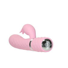 Роскошный кролик с ротацией и вибрацией Pillow Talk Lively Pink, кристалл Сваровски