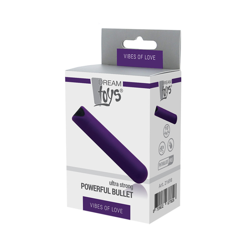 Перезаряджається віброкуля Dreamtoys Powerful Bullet Фіолетова Перезаряджається віброкуля Dreamtoys Powerful Bullet Фіолетова