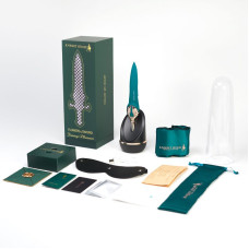 Изысканный вибратор Knight Jenay FLOWERS & SWORD, маска, лента и лубрикант в комплекте