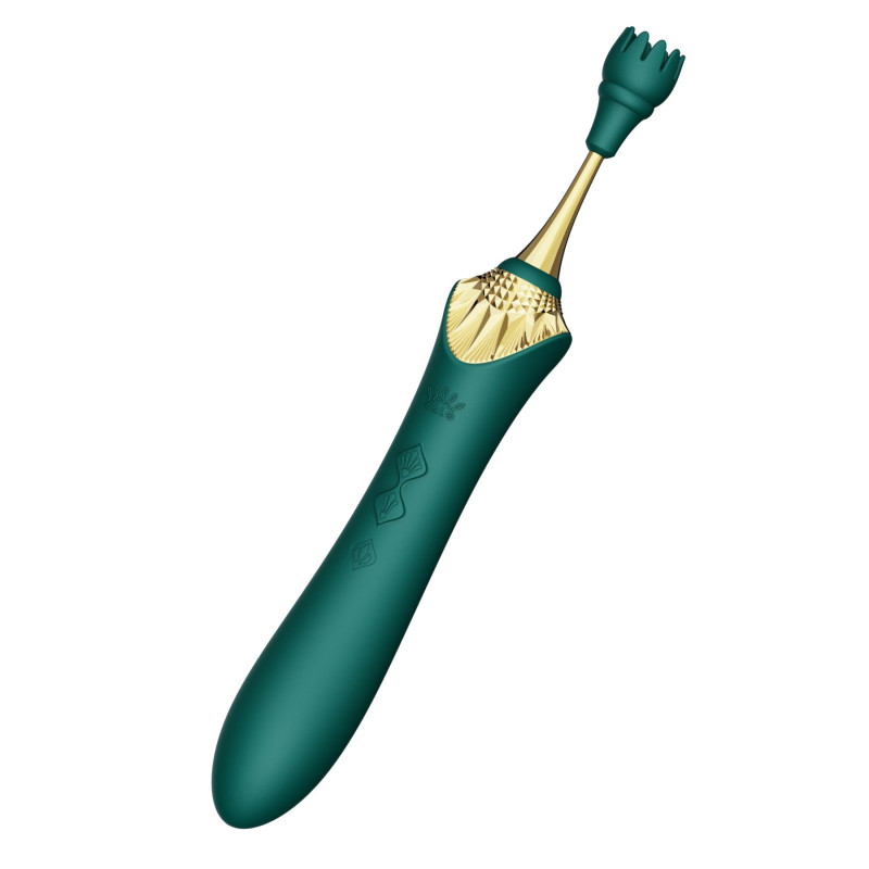 Мультифункциональный вибратор Zalo — Bess 2 Turquoise Green, 4 насадки, подогрев. Мультифункциональный вибратор Zalo — Bess 2 Turquoise Green, 4 насадки, подогрев.