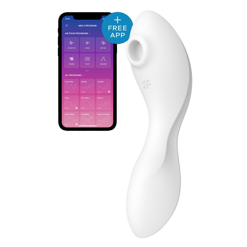 Вакуумний смарт-стимулятор із вібрацією Satisfyer Curvy Trinity 5 (White), керування зі смартфона Вакуумний смарт-стимулятор із вібрацією Satisfyer Curvy Trinity 5 (White), керування зі смартфона