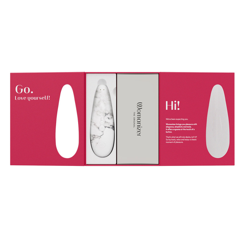 Вакуумный стимулятор клитора Womanizer Marilyn Monroe White Marble Вакуумный стимулятор клитора Womanizer Marilyn Monroe White Marble