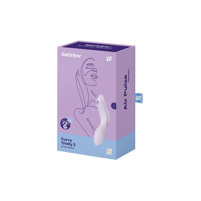 Вакуумний стимулятор з вібрацією Satisfyer Curvy Trinity 2 Violet Вакуумний стимулятор з вібрацією Satisfyer Curvy Trinity 2 Violet