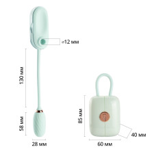 Вакуумный клиторальный стимулятор Otouch Louis Vibrate Teal с виброяйцем в кейсе