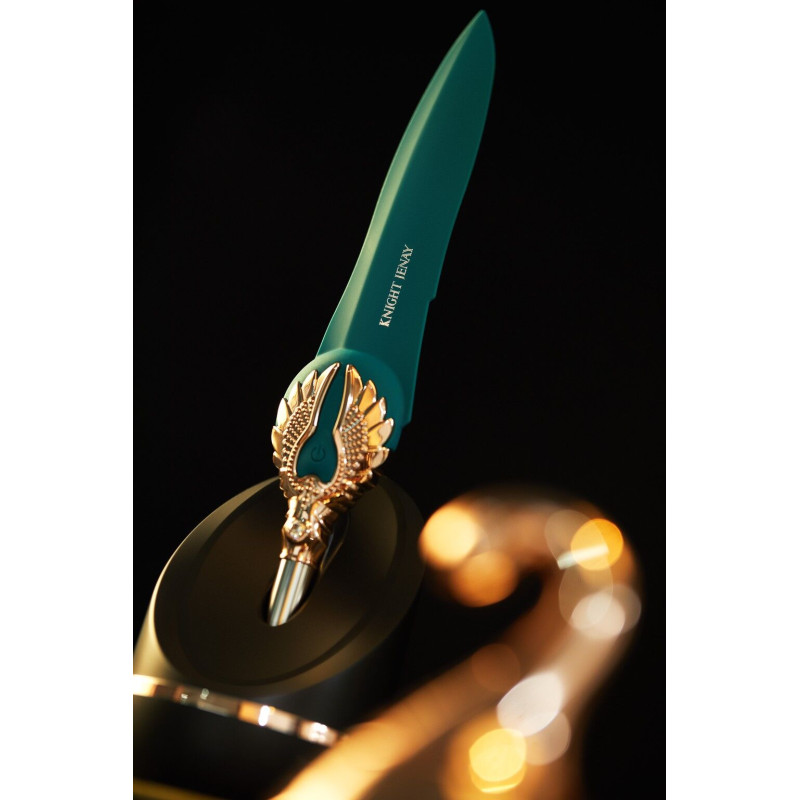 Изысканный вибратор Knight Jenay FLOWERS & SWORD, маска, лента и лубрикант в комплекте Изысканный вибратор Knight Jenay FLOWERS & SWORD, маска, лента и лубрикант в комплекте