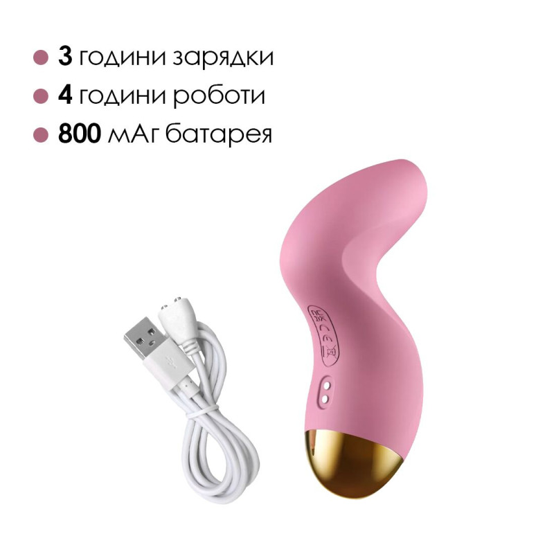Вакуумний кліторальний стимулятор Svakom Pulse Pure Pale Pink, 5 режимів, 5 інтенсивностей у кожному Вакуумний кліторальний стимулятор Svakom Pulse Pure Pale Pink, 5 режимів, 5 інтенсивностей у кожному