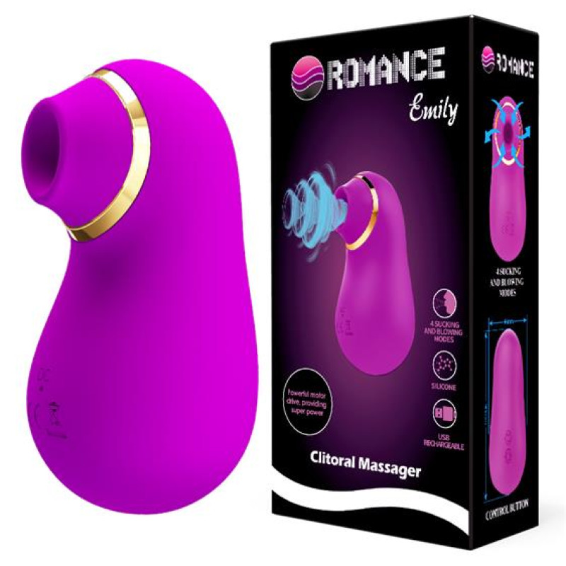 Кліторальний стимулятор LyBaile Romance Emily Clitoral Massager Purple Кліторальний стимулятор LyBaile Romance Emily Clitoral Massager Purple