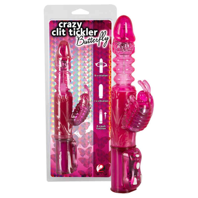 Hi-tech Вібратор You2Toys Crazy clit tickler butterfly Червоний Hi-tech Вібратор You2Toys Crazy clit tickler butterfly Червоний