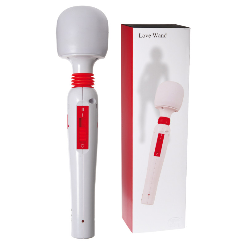 Hi-tech вибратор StRubber MINDS OF LOVE Love Wand Massager Белый/Красный Hi-tech вибратор StRubber MINDS OF LOVE Love Wand Massager Белый/Красный