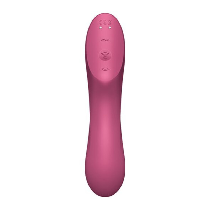 Вакуумний стимулятор із вібрацією Satisfyer Curvy Trinity 3 Red Вакуумний стимулятор із вібрацією Satisfyer Curvy Trinity 3 Red