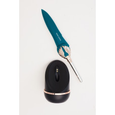 Изысканный вибратор Knight Jenay FLOWERS & SWORD, маска, лента и лубрикант в комплекте