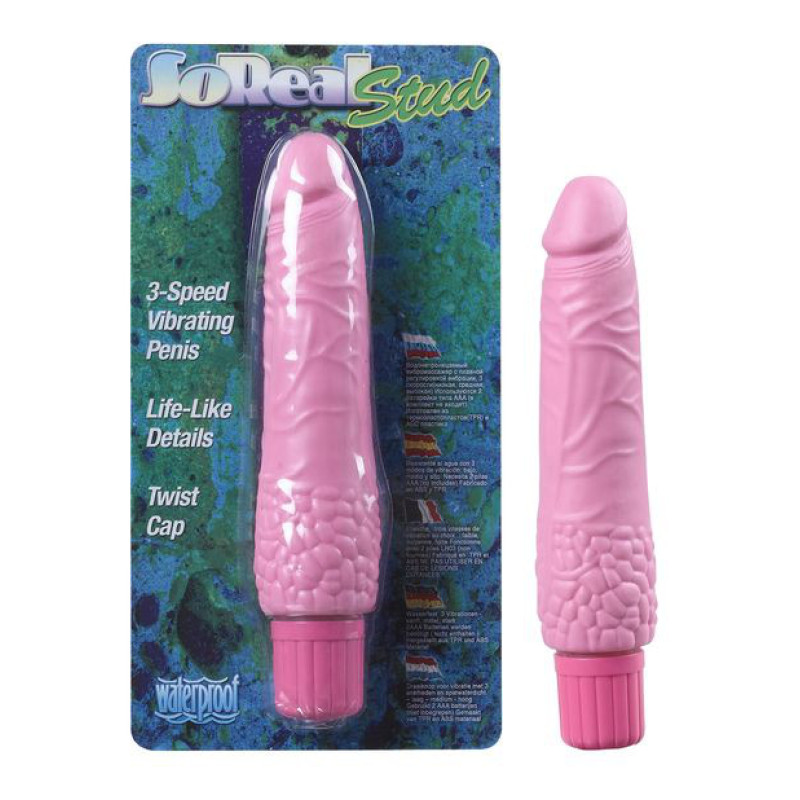 Реалістичний вібратор Seven Creations So Real Stud Vibrator Рожевий