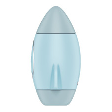 Вакуумный стимулятор с вибрацией Satisfyer Mission Control Blue, 2 независимых мотора