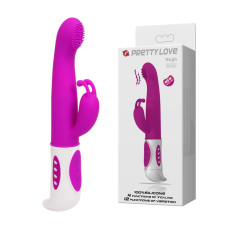 Hi-tech вібратор LyBaile Hugh 4 function waving 12 function of vibro Рожевий