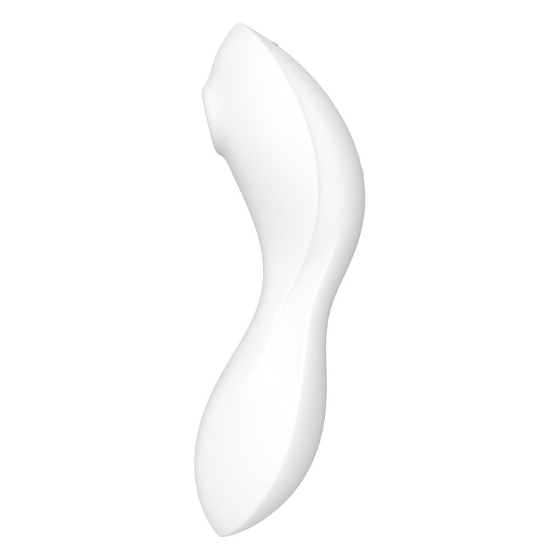 Вакуумний смарт-стимулятор із вібрацією Satisfyer Curvy Trinity 5 (White), керування зі смартфона Вакуумний смарт-стимулятор із вібрацією Satisfyer Curvy Trinity 5 (White), керування зі смартфона
