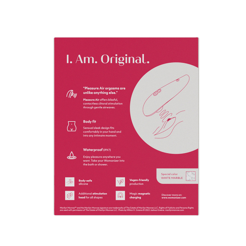 Вакуумный стимулятор клитора Womanizer Marilyn Monroe White Marble Вакуумный стимулятор клитора Womanizer Marilyn Monroe White Marble