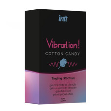 Жидкий вибратор Intt Vibration Cotton Candy (15 мл), густой гель, вкусный, действует до 30 минут