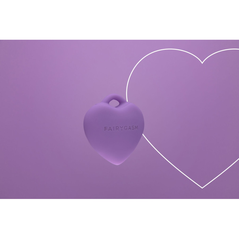 Мінівібратор «Сердечко» FairyGasm PleasureStone violet, 9 режимів, на шнурку Мінівібратор «Сердечко» FairyGasm PleasureStone violet, 9 режимів, на шнурку