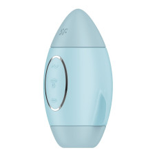 Вакуумный стимулятор с вибрацией Satisfyer Mission Control Blue, 2 независимых мотора