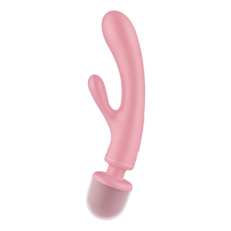 Вібратор-кролик з вібромасажером Satisfyer Triple Lover Pink, 3 мотори Вібратор-кролик з вібромасажером Satisfyer Triple Lover Pink, 3 мотори