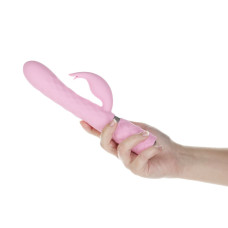 Роскошный кролик с ротацией и вибрацией Pillow Talk Lively Pink, кристалл Сваровски