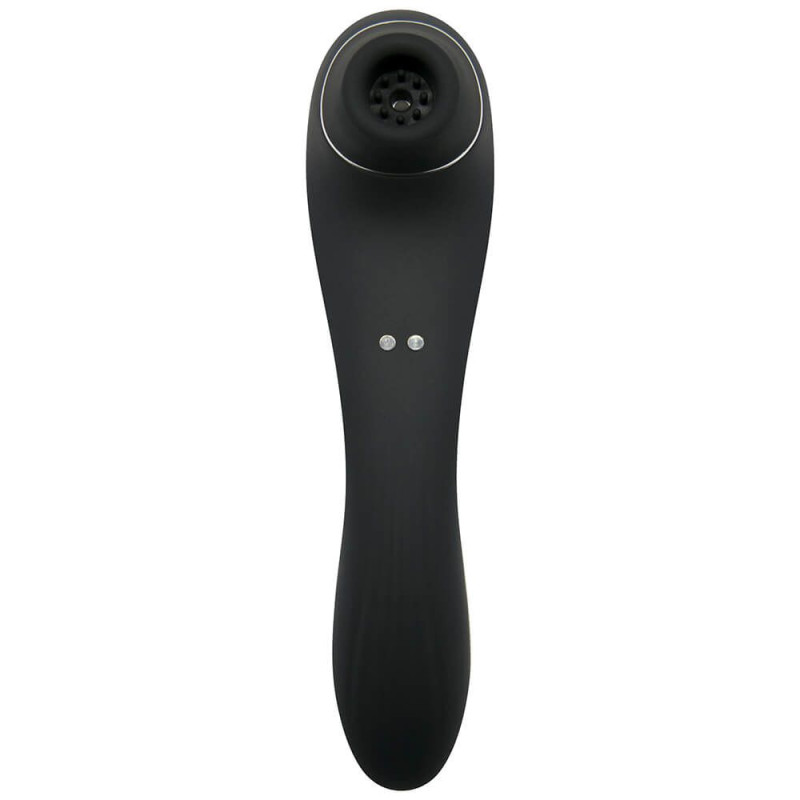 Вібратор і вакуумний стимулятор Alive Midnight Quiver Black - іграшка 2 в 1 Вібратор і вакуумний стимулятор Alive Midnight Quiver Black - іграшка 2 в 1