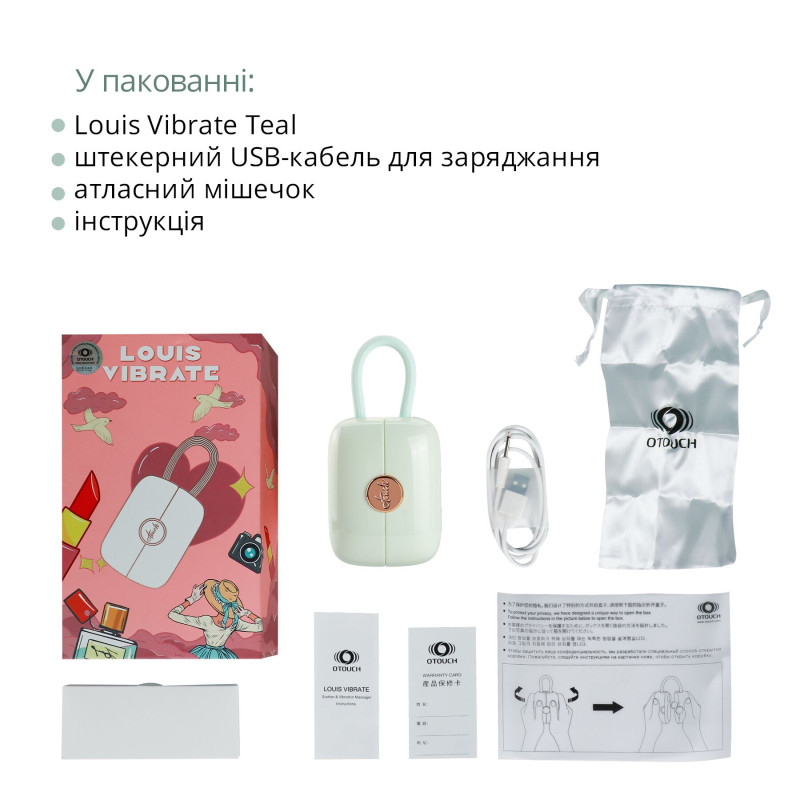 Вакуумный клиторальный стимулятор Otouch Louis Vibrate Teal с виброяйцем в кейсе Вакуумный клиторальный стимулятор Otouch Louis Vibrate Teal с виброяйцем в кейсе