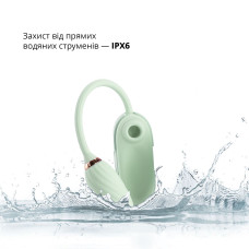 Вакуумный клиторальный стимулятор Otouch Louis Vibrate Teal с виброяйцем в кейсе