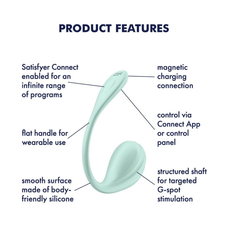 Смарт-віброяйце Satisfyer Smooth Petal Connect App Mint Смарт-віброяйце Satisfyer Smooth Petal Connect App Mint