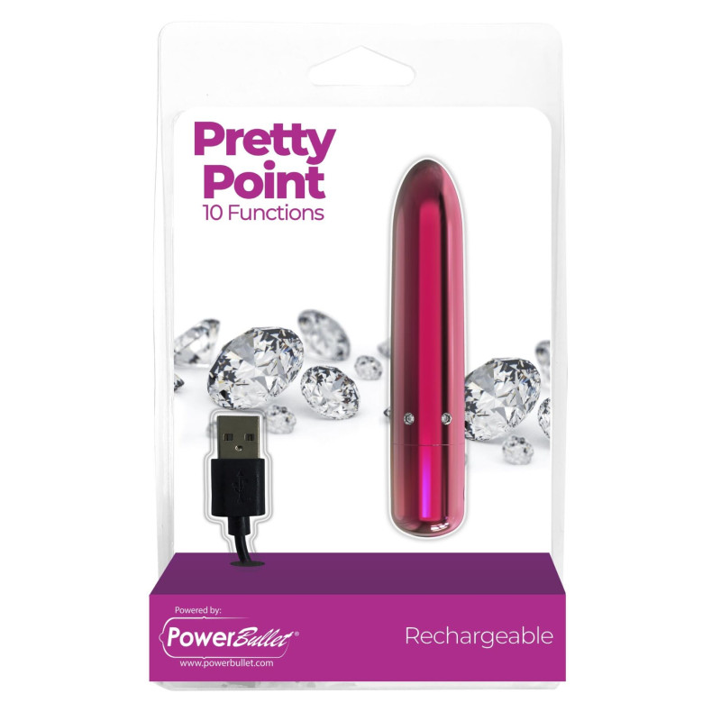 Виброшар PowerBullet - Pretty Point Rechargeable Bullet Pink Виброшар PowerBullet - Pretty Point Rechargeable Bullet Pink