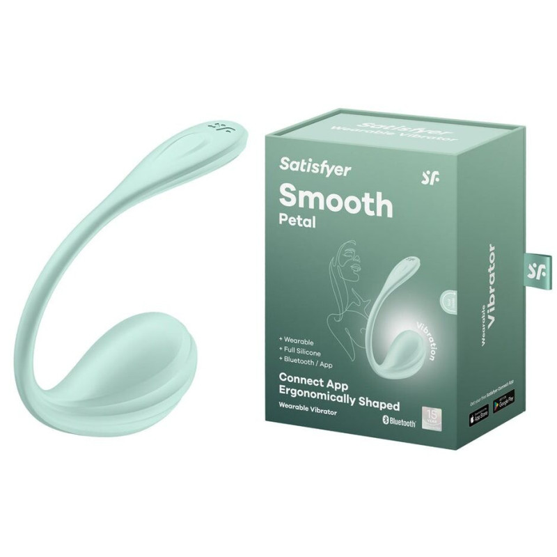 Смарт-віброяйце Satisfyer Smooth Petal Connect App Mint Смарт-віброяйце Satisfyer Smooth Petal Connect App Mint