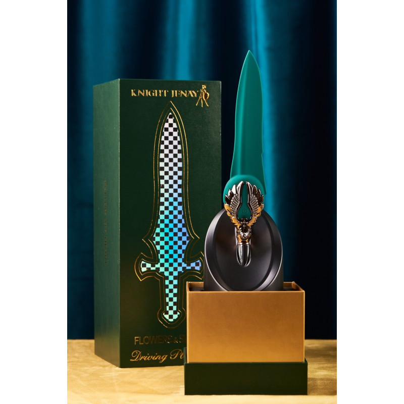 Изысканный вибратор Knight Jenay FLOWERS & SWORD, маска, лента и лубрикант в комплекте Изысканный вибратор Knight Jenay FLOWERS & SWORD, маска, лента и лубрикант в комплекте