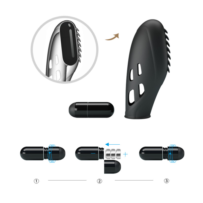 Насадка на палец Pretty Love Gilo Finger Vibrator Black Насадка на палец Pretty Love Gilo Finger Vibrator Black