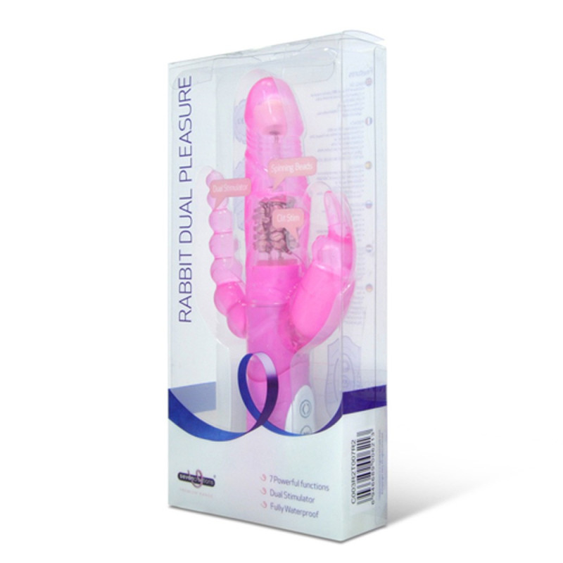 Вібратор Seven Creations Dual Pleasure Slimline Rabbit 22х3, 5 см Вібратор Seven Creations Dual Pleasure Slimline Rabbit 22х3, 5 см