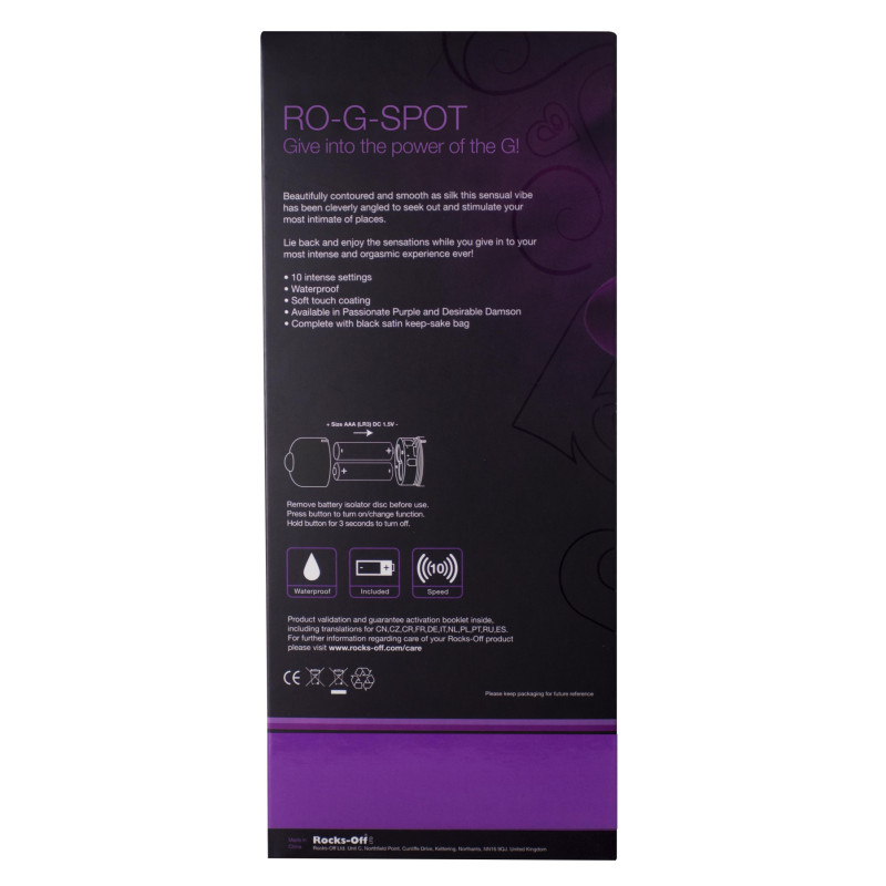 Вибратор Rocks Off RO-G Spot 10 Фиолетовый Вибратор Rocks Off RO-G Spot 10 Фиолетовый