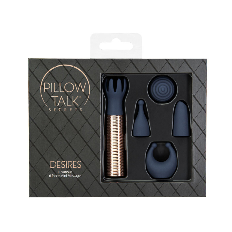 Вибромассажер Pillow Talk Secrets Desires 6-Piece Mini Massager Set - Navy Вибромассажер Pillow Talk Secrets Desires 6-Piece Mini Massager Set - Navy