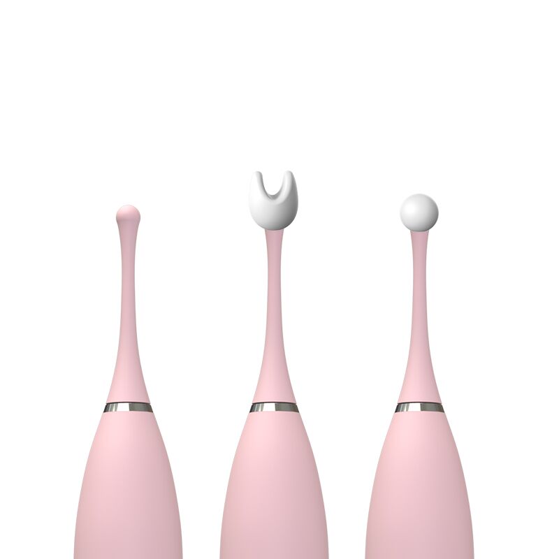 Кліторальний вібратор KISTOY C-King Pink, з двома дод. насадками, потужна прицільна стимуляція Кліторальний вібратор KISTOY C-King Pink, з двома дод. насадками, потужна прицільна стимуляція