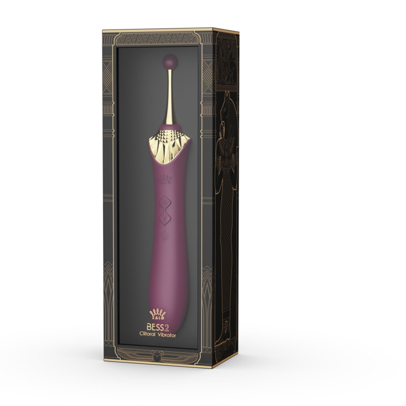 Мультифункциональный вибратор Zalo — Bess 2 Velvet Purple, 4 насадки, подогрев Мультифункциональный вибратор Zalo — Bess 2 Velvet Purple, 4 насадки, подогрев