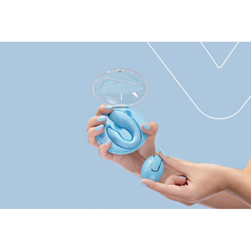 Вибратор для пар FairyGasm PleasureBerry blue, зарядный кейс, пульт ДУ Вибратор для пар FairyGasm PleasureBerry blue, зарядный кейс, пульт ДУ