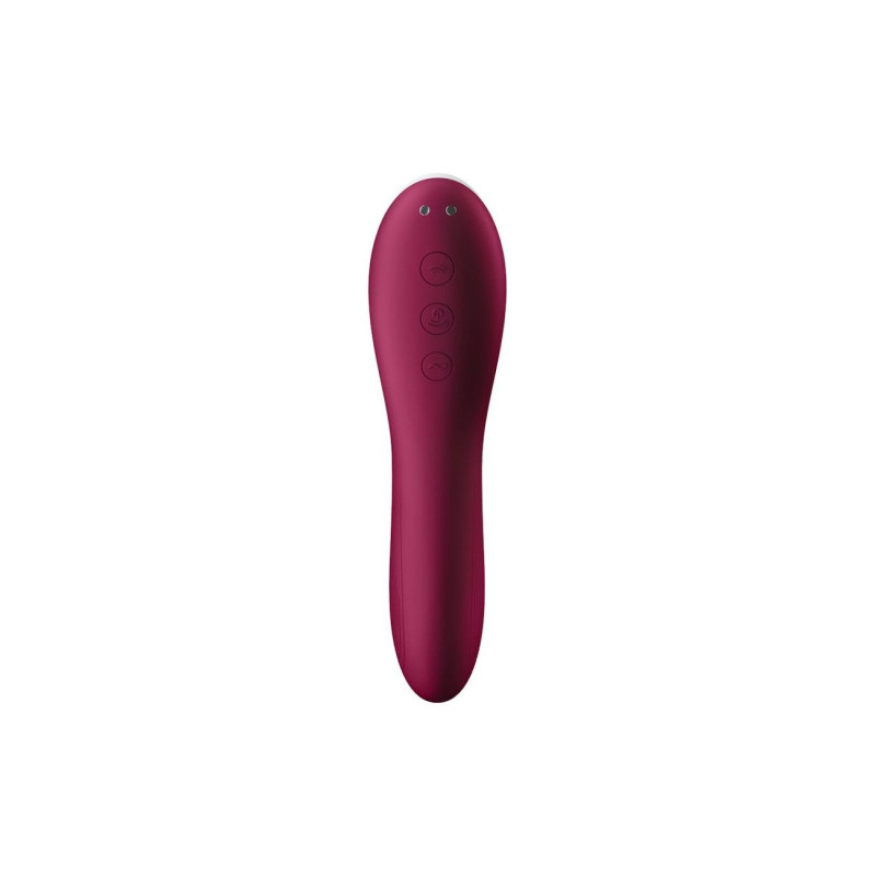 Вакуумний стимулятор із вібрацією Satisfyer Dual Crush Wine Red Вакуумний стимулятор із вібрацією Satisfyer Dual Crush Wine Red