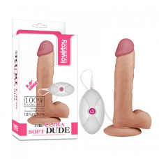 Вибратор LoveToy The Ultra Soft Dude Vibrating 9 Телесный