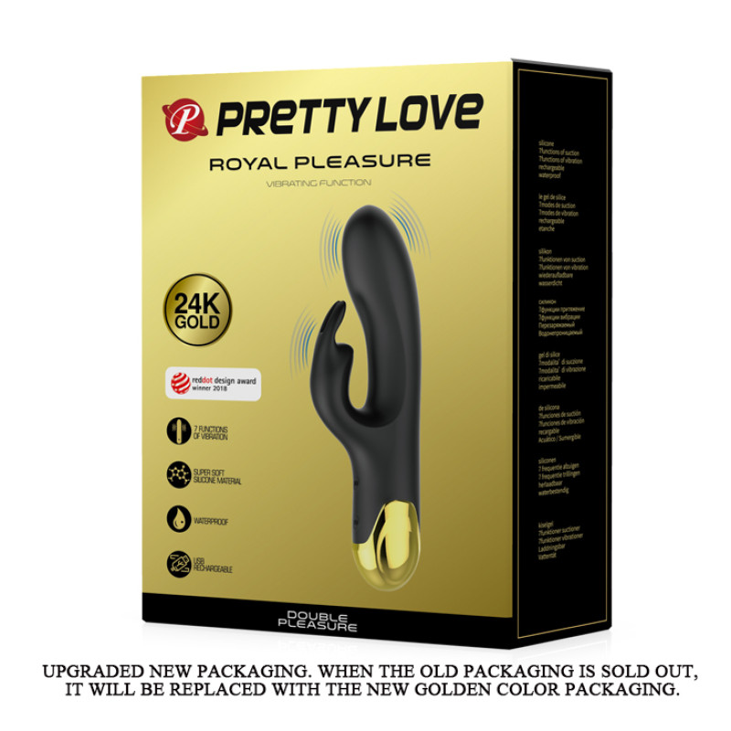 Вібратор Pretty Love Royal Pleasure Double Pleasure Black Вібратор Pretty Love Royal Pleasure Double Pleasure Black